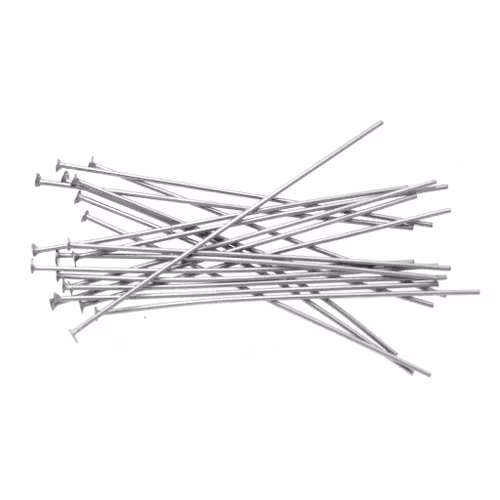Mörkt Silverfärgade Hattpinnar 304 Rostfritt Stål 0,5mm 4cm 20st
