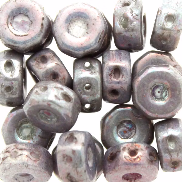 Opaque White Lila Vega Luster Octo Beads 10g