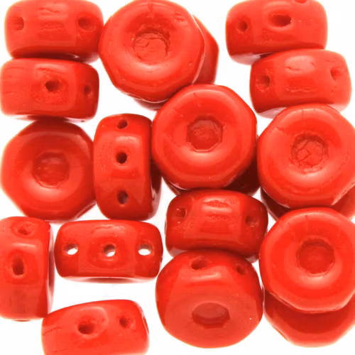 Opaque Red Octo Beads 10g