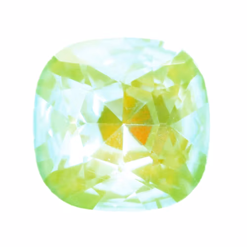 Peridot Fluorescense AB A Kvalitet Kinesisk Strass Cushion Square 18mm 1st