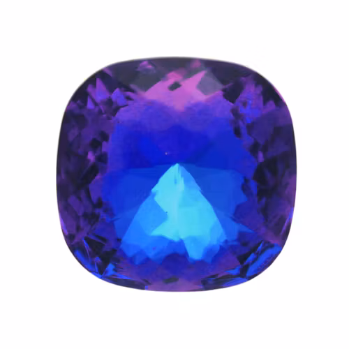 Blue Rainbow A Kvalitet Kinesisk Strass Cushion Square 18mm 1st