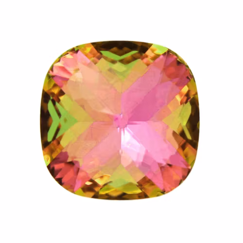 Pink Rainbow A Kvalitet Kinesisk Strass Cushion Square 18mm 1st