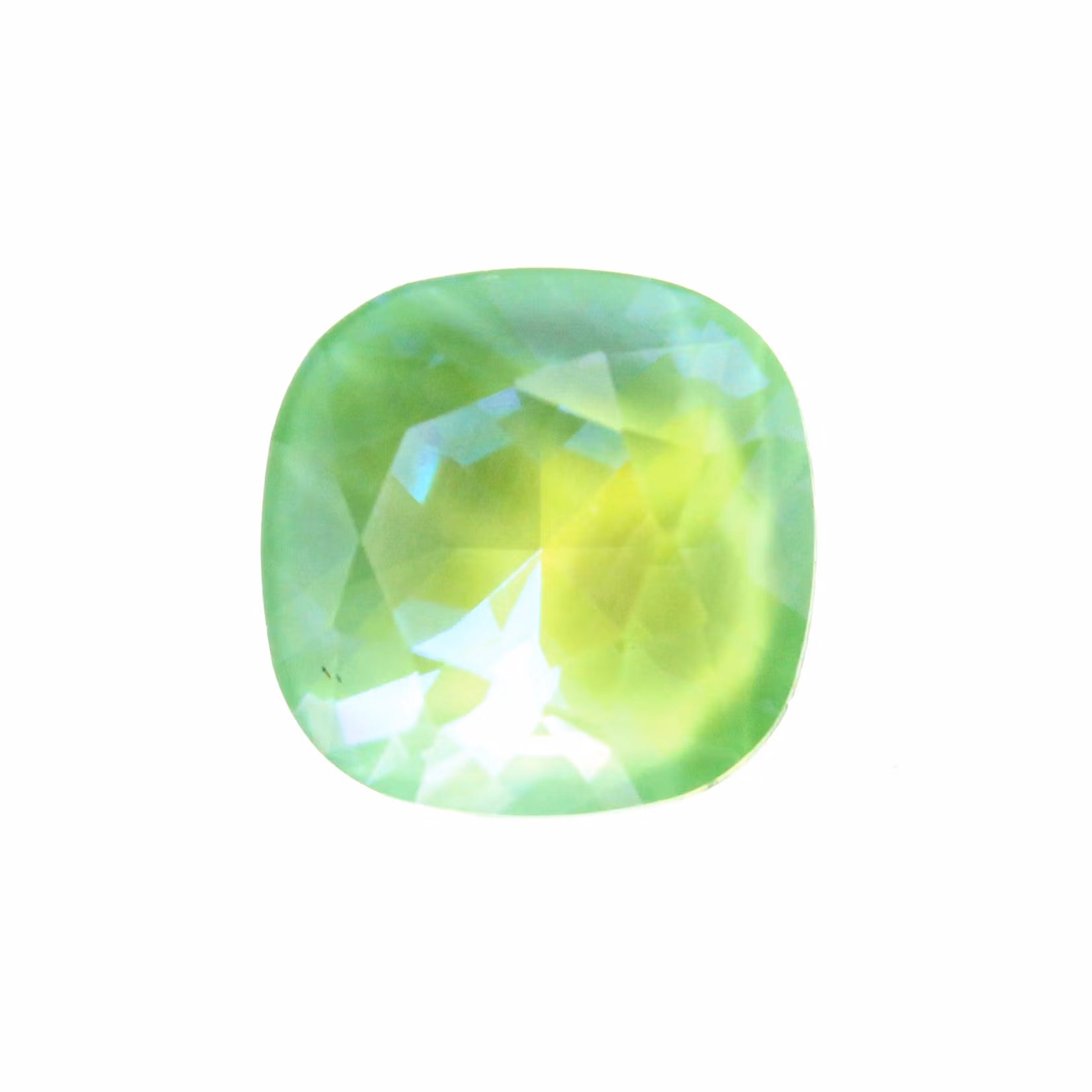 Peridot Fluorescense AB A Kvalitet Kinesisk Strass Cushion Square 12mm 2st