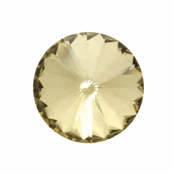 Light Topaz Kinesisk Rivoli 18mm 2st