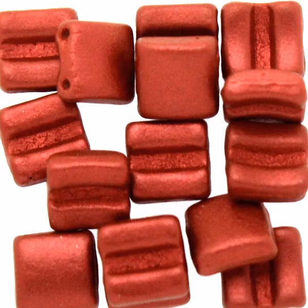 Lava Red Fixer Bead Horizontal Holes 5g