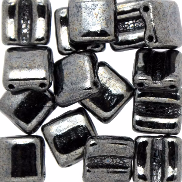 Hematite Fixer Bead Horizontal Holes 5g