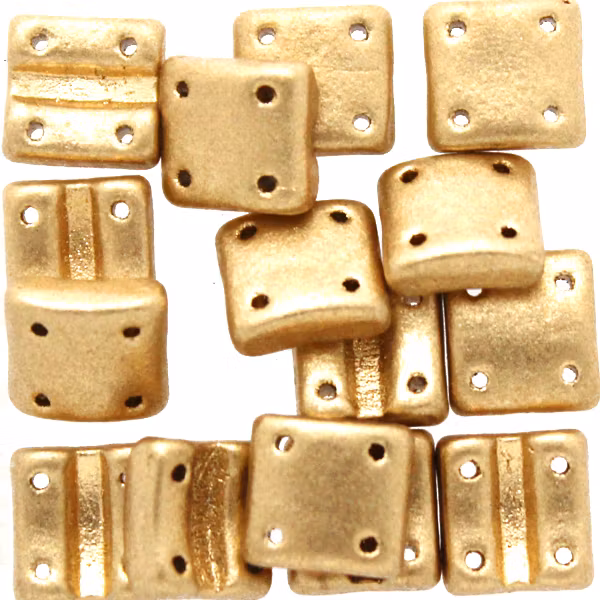Aztec Gold Fixer Bead Vertical Holes 5g
