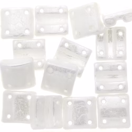 Opaque White Luster Fixer Bead Vertical Holes 5g