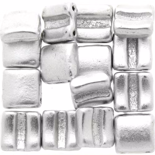 Aluminium Silver Fixer Bead Horizontal Holes 5g