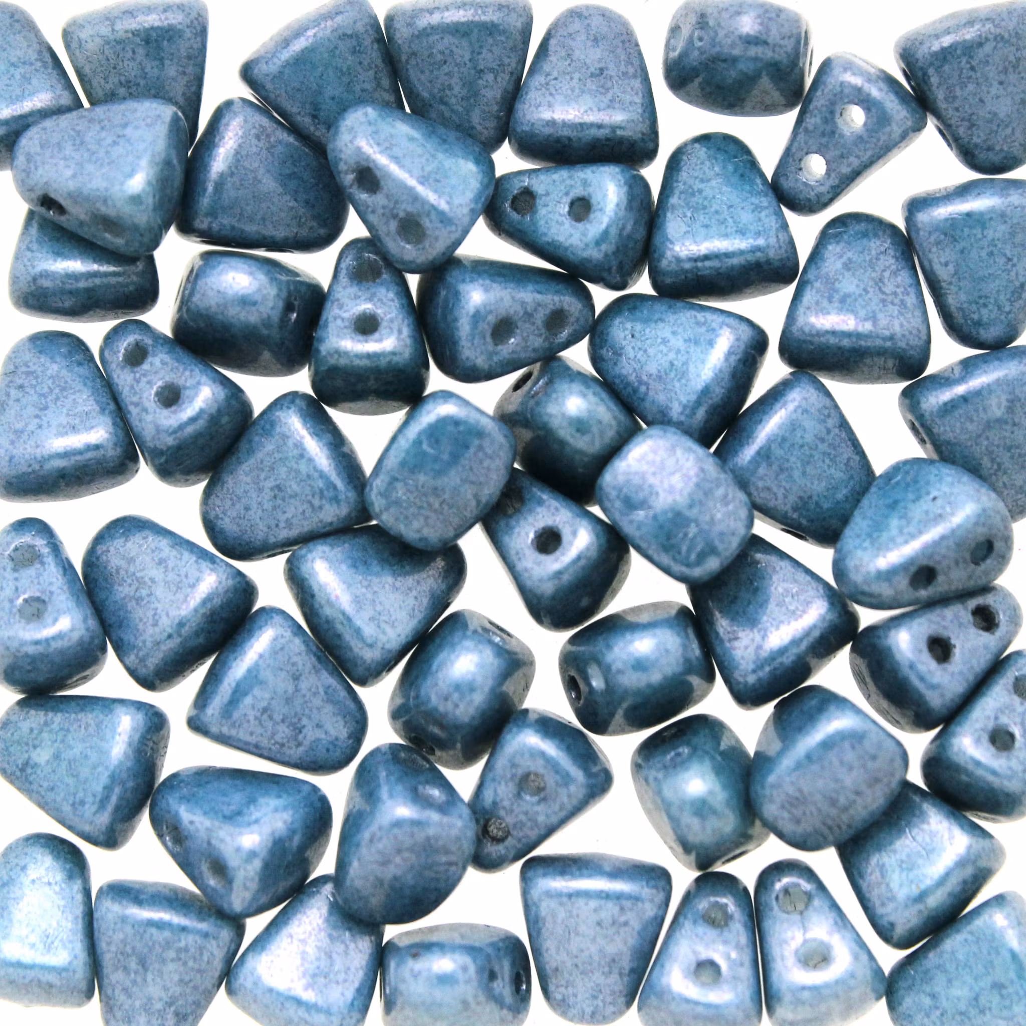 Opaque White Blue Luster Nib-Bit 10g