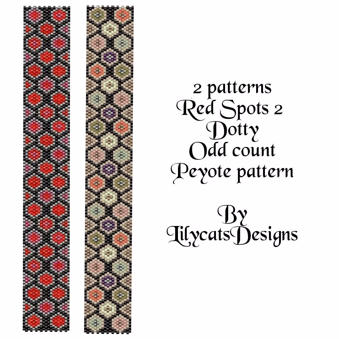 Red Spots 2 Dotty Peyote Armband PDF