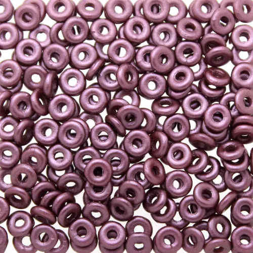Alabaster Pastel Burgundy O Beads 5g