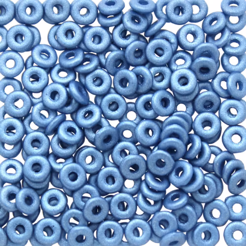 Alabaster Dark Turquoise O Beads 5g