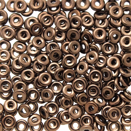 Jet Bronze O Beads 5g