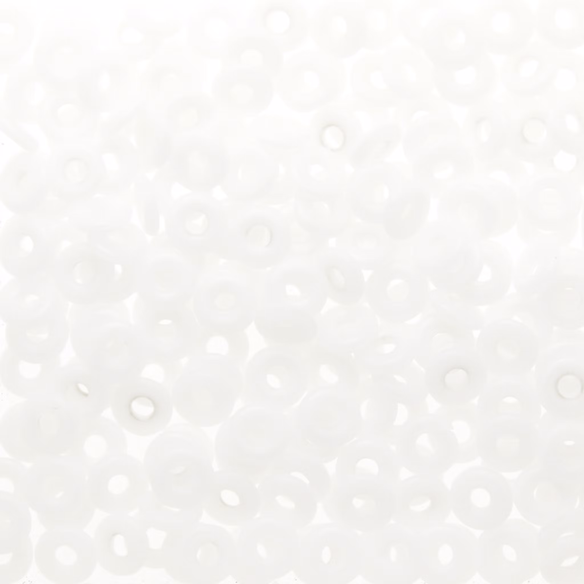 Opaque White O Beads 5g