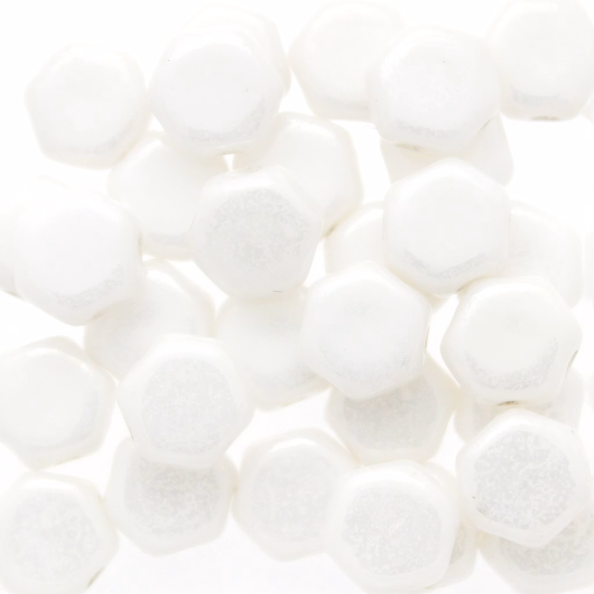 Opaque White Luster Honeycomb 30st