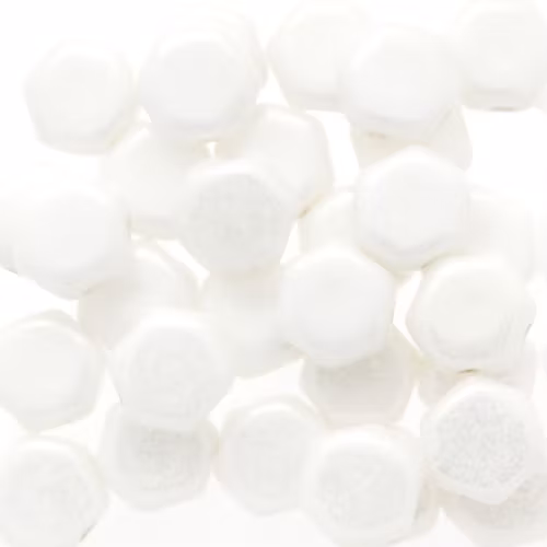 Opaque White Luster Honeycomb 30st