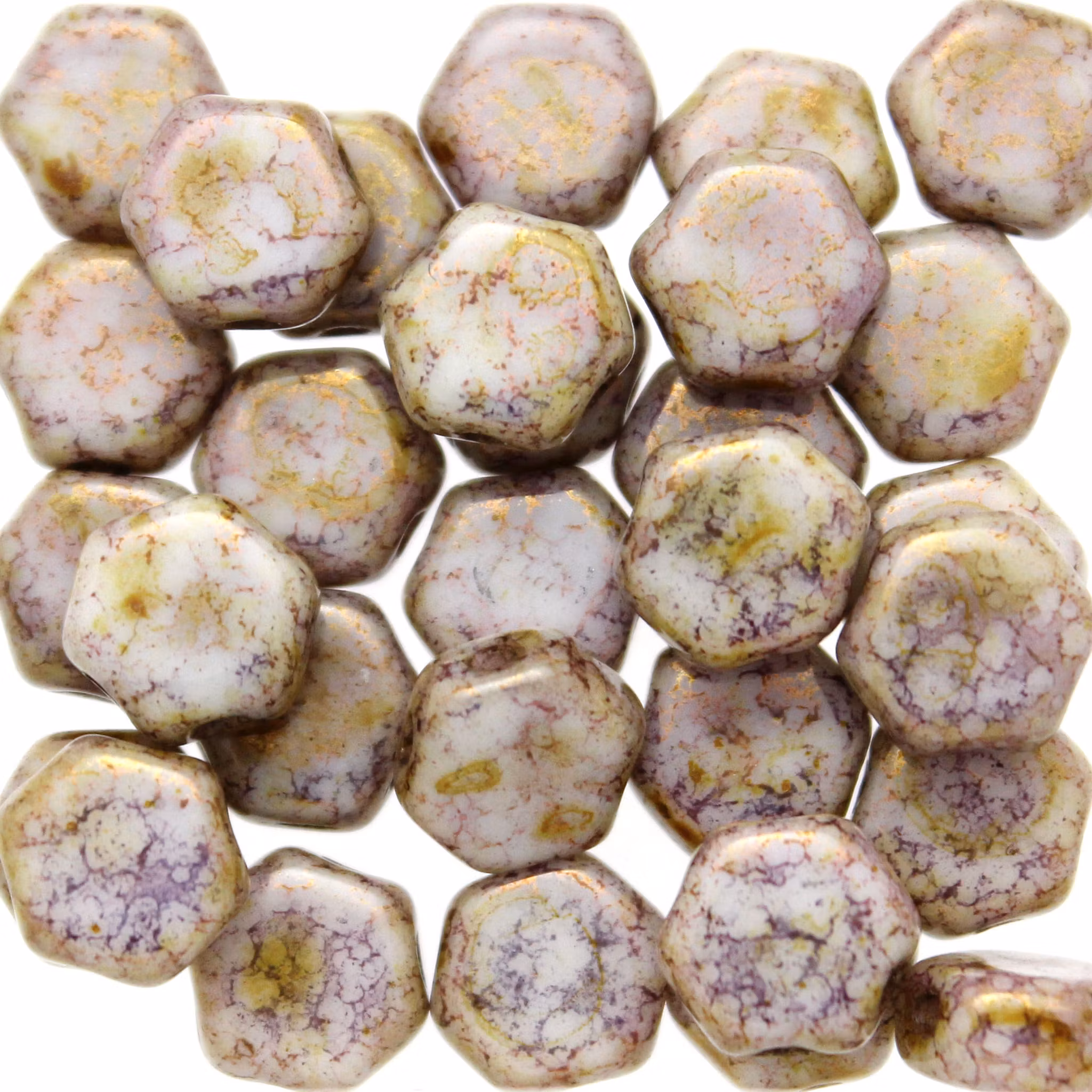 Opaque White Bronze Picasso Honeycomb 30st