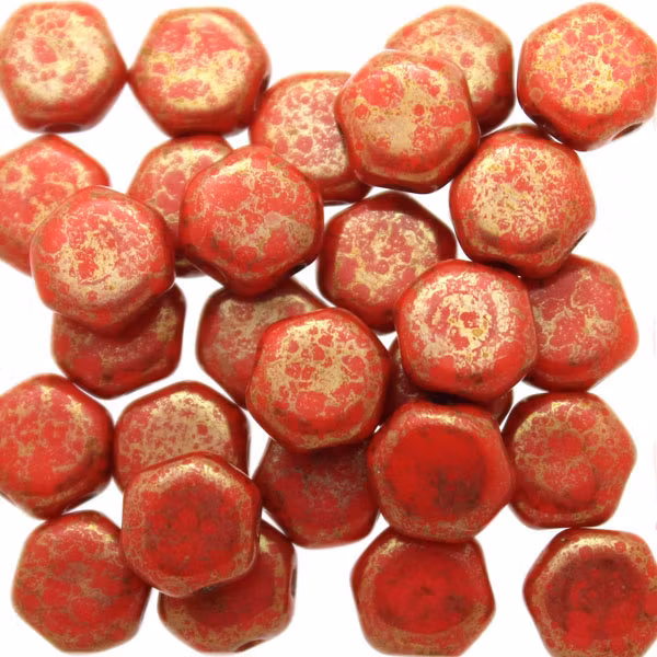 Opaque Red Copper Picasso Honeycomb 30st