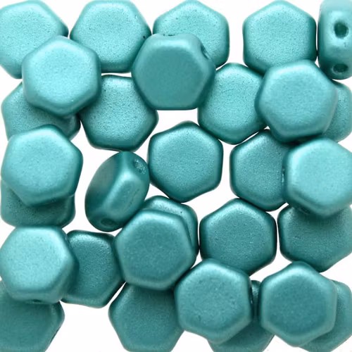 Alabaster Pastel Teal Green Honeycomb 30st