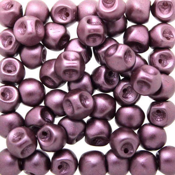 Alabaster Pastel Burgundy Mushroom 5x6mm 20st