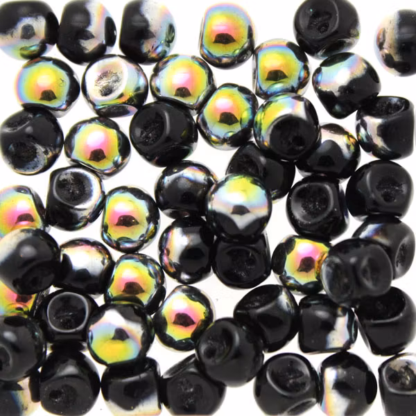 Jet Vitrail Mushroom 5x6mm 20st