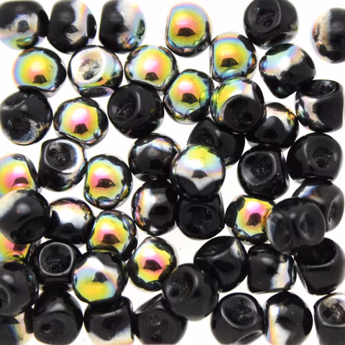 Jet Vitrail Mushroom 5x6mm 20st