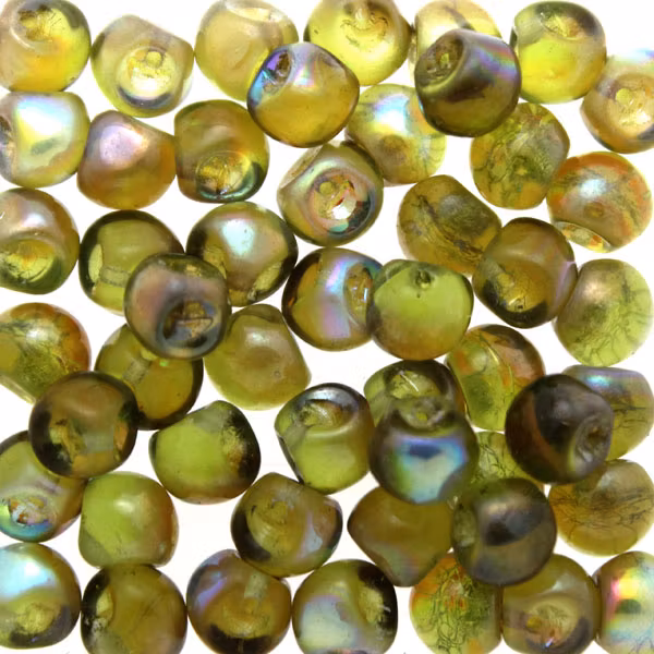 Olivine Brown Rainbow Mushroom 5x6mm 20st