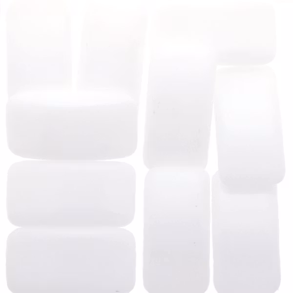 Opaque White Carrier Beads 9x17mm 5st