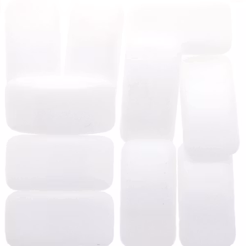Opaque White Carrier Beads 9x17mm 5st