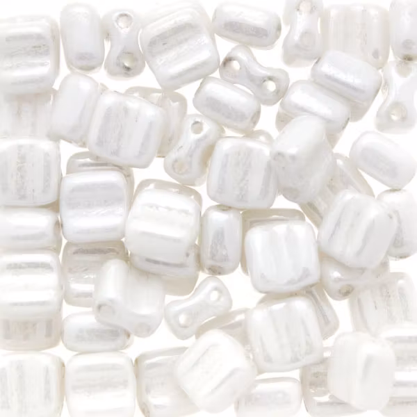 Opaque White Luster Groovy Tile 5g