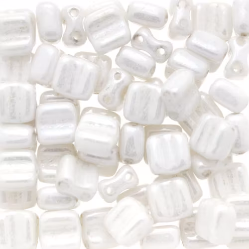 Opaque White Luster Groovy Tile 5g