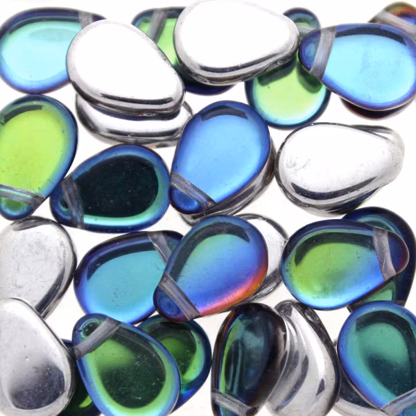 Backlit Petroleum Teardrop 9x11mm 5g