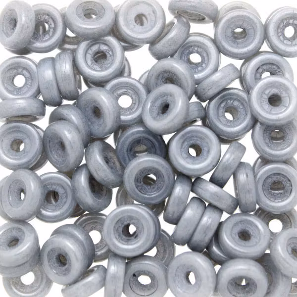 Opaque White Grey Luster Wheel 6mm 10g