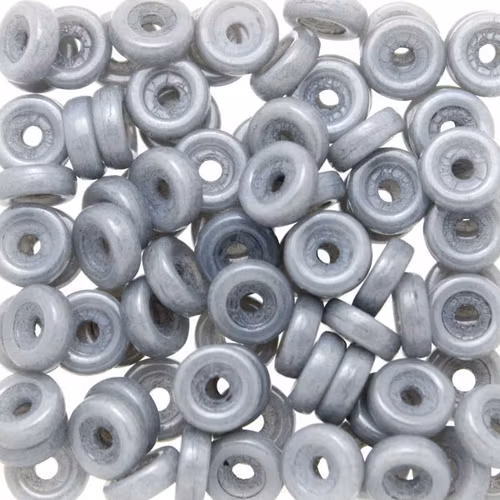 Opaque White Grey Luster Wheel 6mm 10g