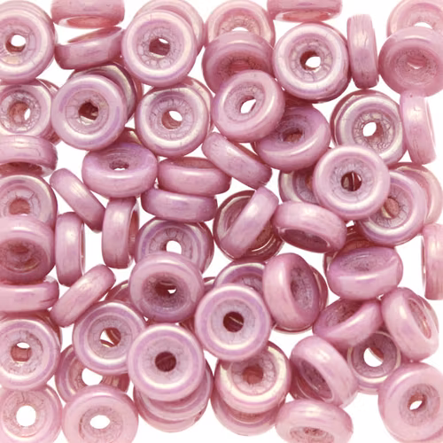 Opaque White Red Luster Wheel 6mm 10g