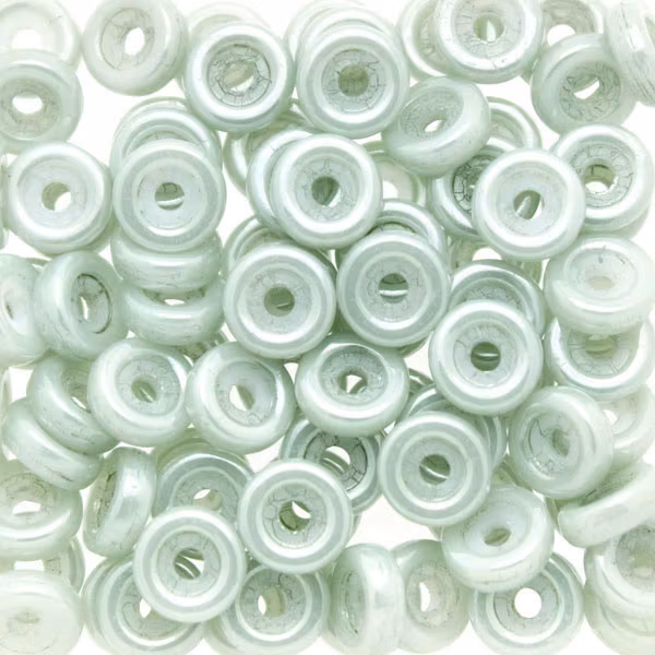 Opaque White Mint Luster Wheel 6mm 10g