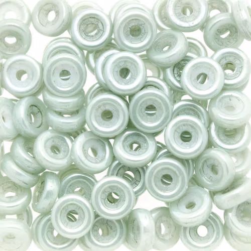 Opaque White Mint Luster Wheel 6mm 10g