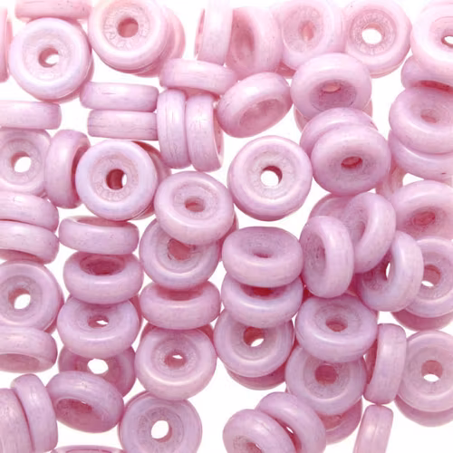 Opaque White Lila Luster Wheel 6mm 10g