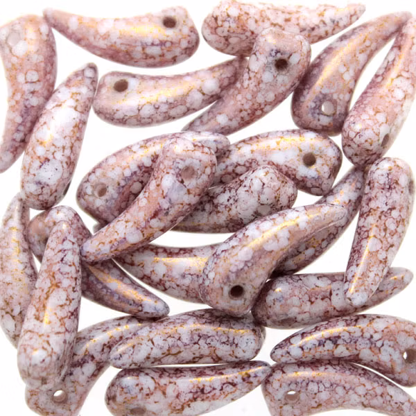 Alabaster Teracota Bronze Tooth 6x16mm 5g