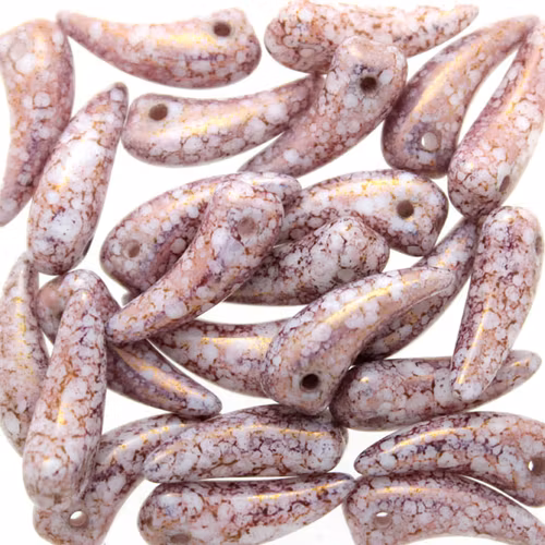 Alabaster Teracota Bronze Tooth 6x16mm 5g