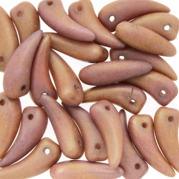 Alabaster Mat Red Luster Tooth 6x16mm 5g