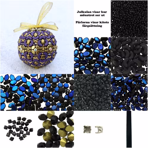 Blå/Svart Magie Julkula 2025 Kit (MÖNSTER INGÅR)