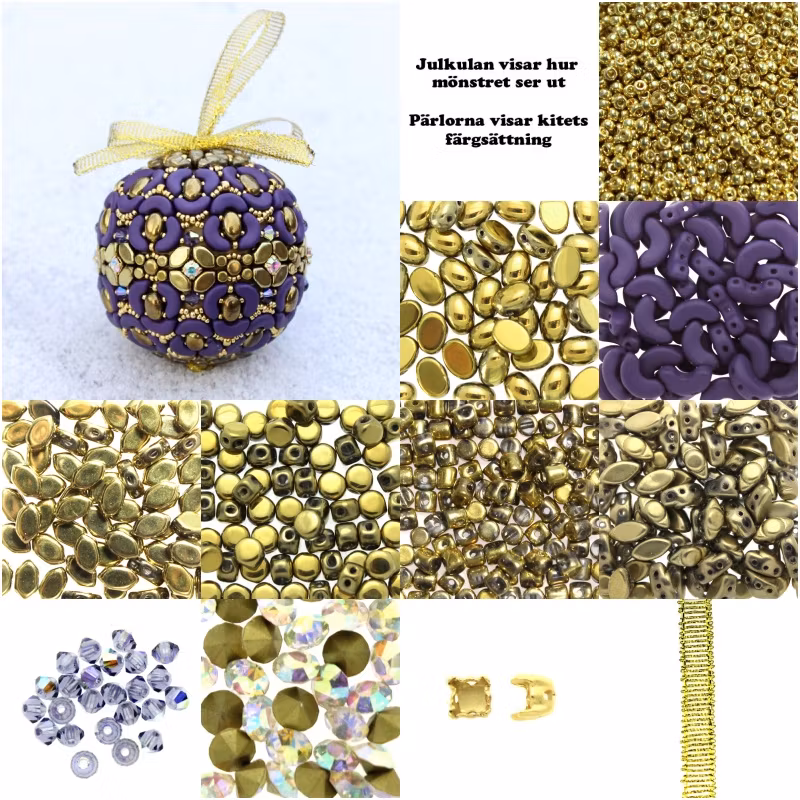 Lila/Guld Magie Julkula 2025 Kit (MÖNSTER INGÅR)