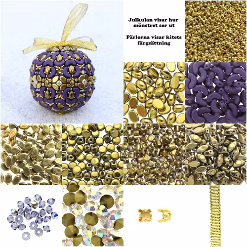 Lila/Guld Magie Julkula 2025 Kit (MÖNSTER INGÅR)