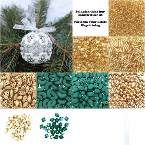 Grön/Guld Poésie Julkula 2025 Kit (MÖNSTER INGÅR)