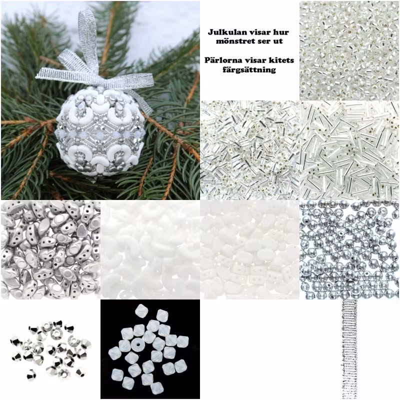 Vit/Silver Poésie Julkula 2025 Kit (MÖNSTER INGÅR)