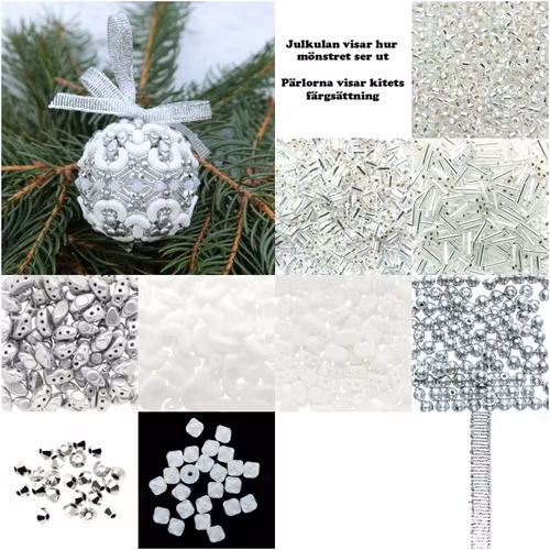 Vit/Silver Poésie Julkula 2025 Kit (MÖNSTER INGÅR)