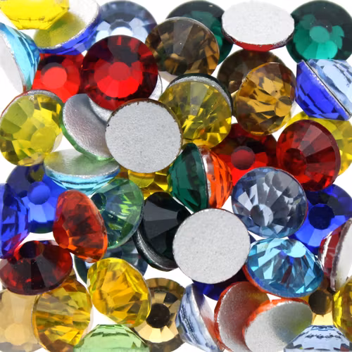 Mixade Kinesisk Strass Rose Flatback ss30 6mm ca. 15st