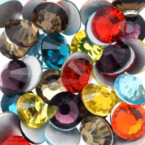 Mixade Kinesisk Strass Rose Flatback ss34 7mm ca. 10st